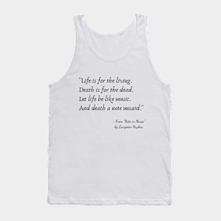 A Quote from "Note in Music" by Langston Hughes Tank Top